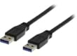 USB 3.0 Typ A hane - Typ A hane 1m svart